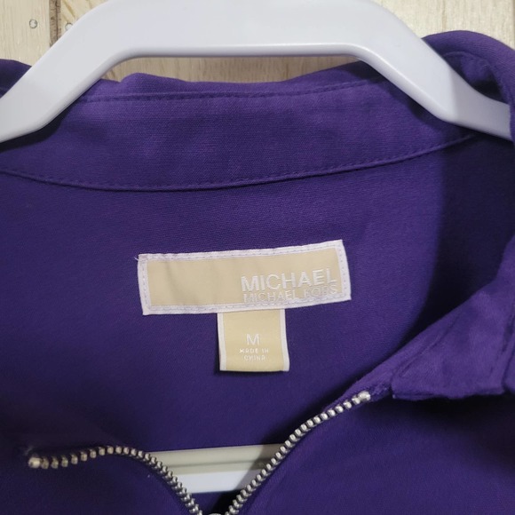 MICHAEL MICHAEL KORS Purple Half Zip Dress M - Picture 4 of 7